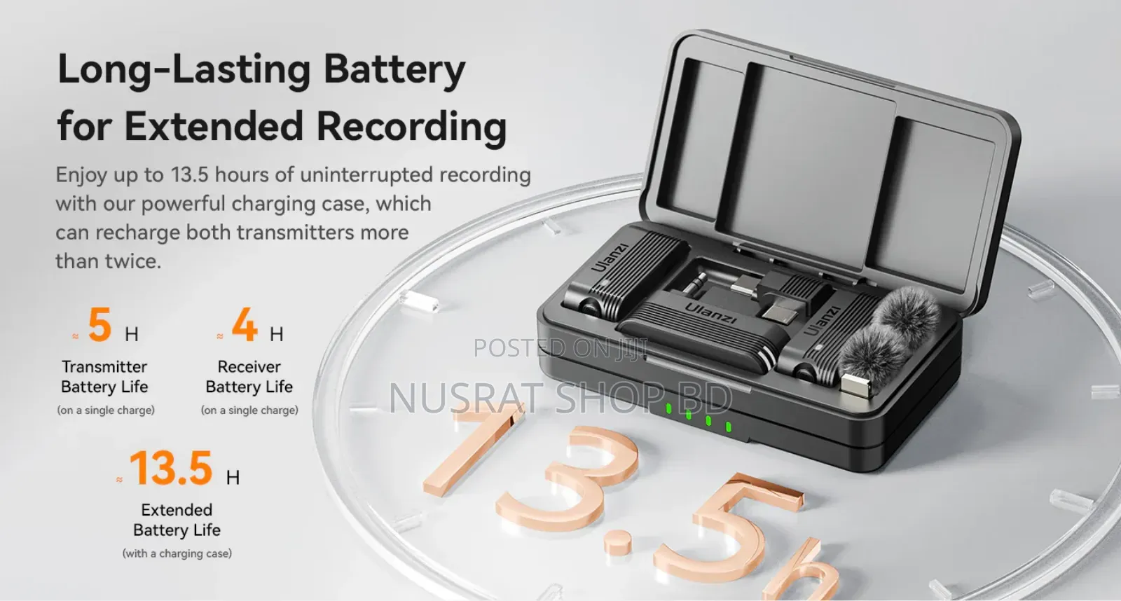 Ulanzi A100 Wireless Lavalier Microphone Code : 8957