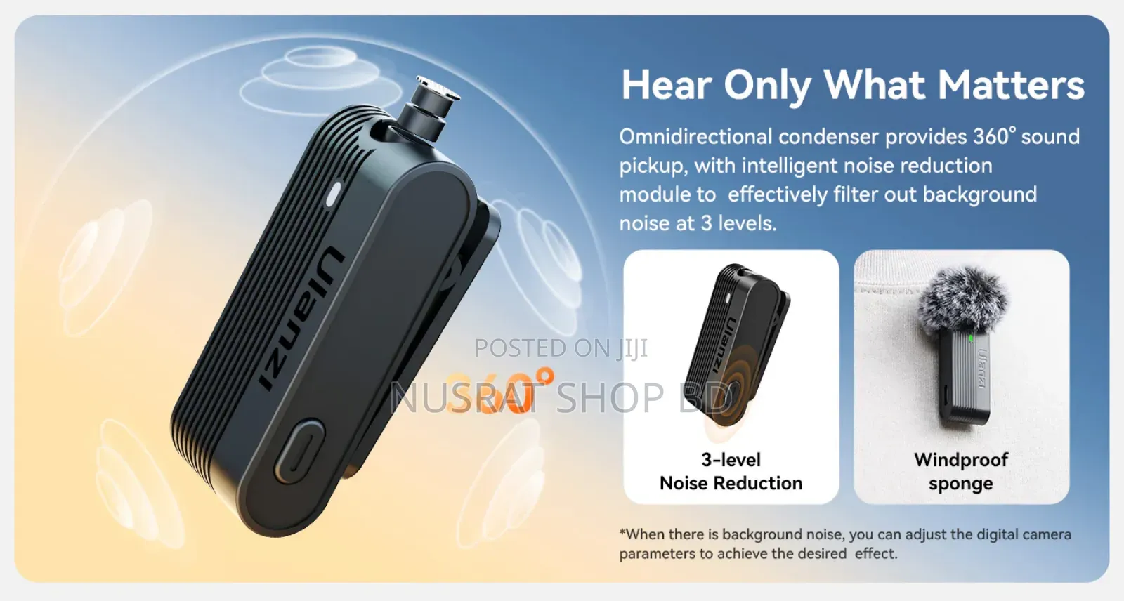 Ulanzi A100 Wireless Lavalier Microphone Code : 8957