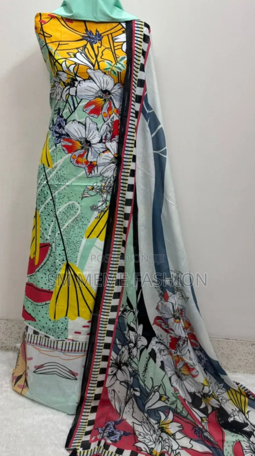 Digital Print Cotton Three Piece