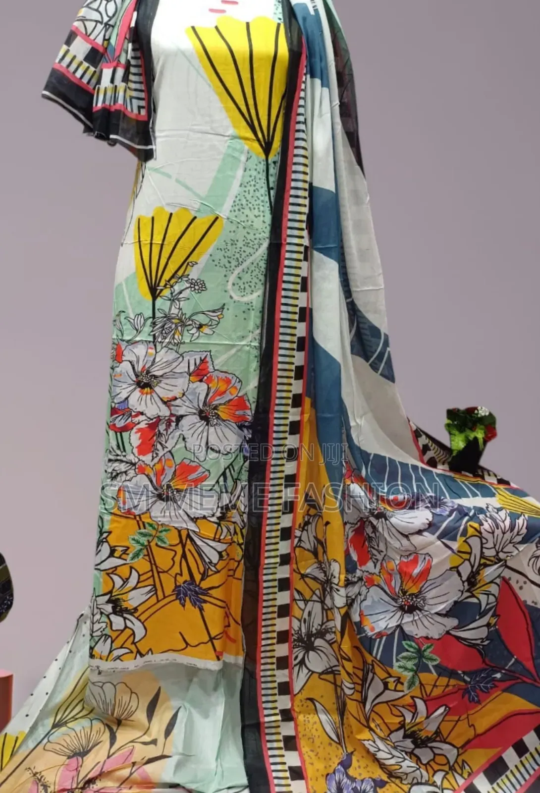 Digital Print Cotton Three Piece