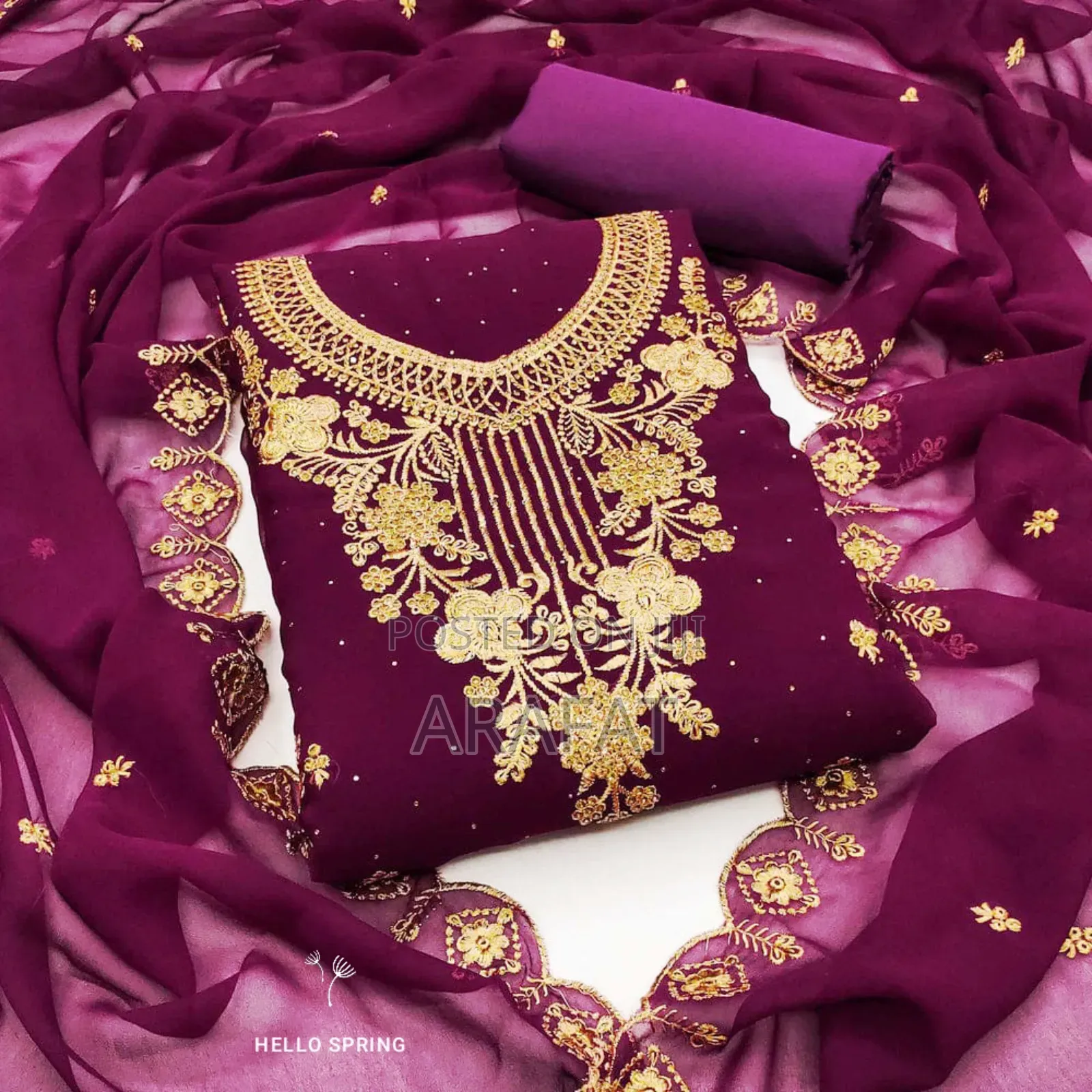 Georgette Embroidery Four Piece