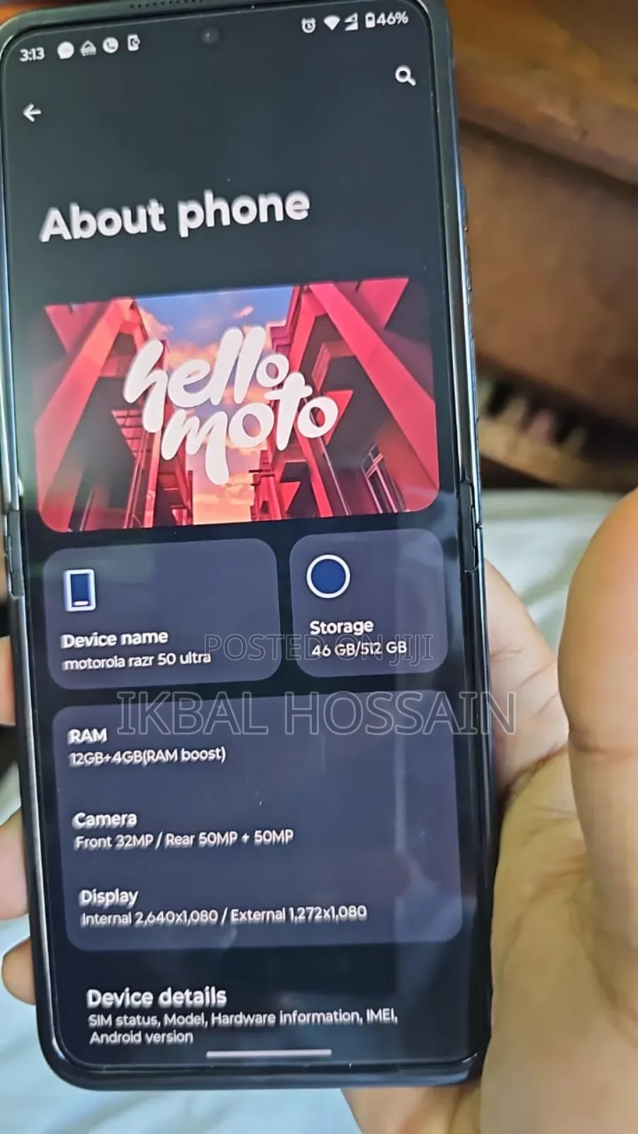 New Motorola Razr 50 Ultra 512 GB Black