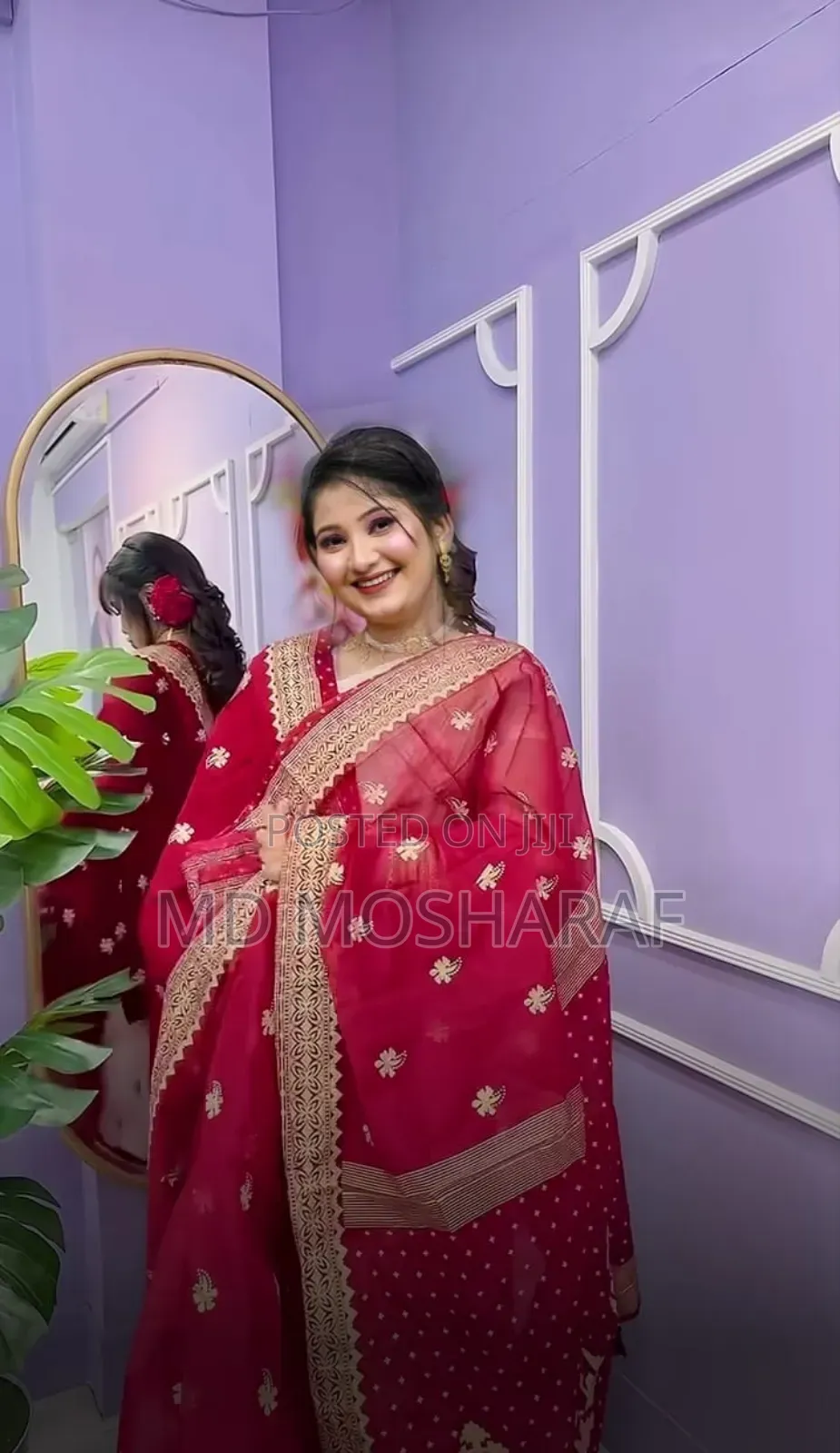 Semi Moslin Sharee With Blouse Piece