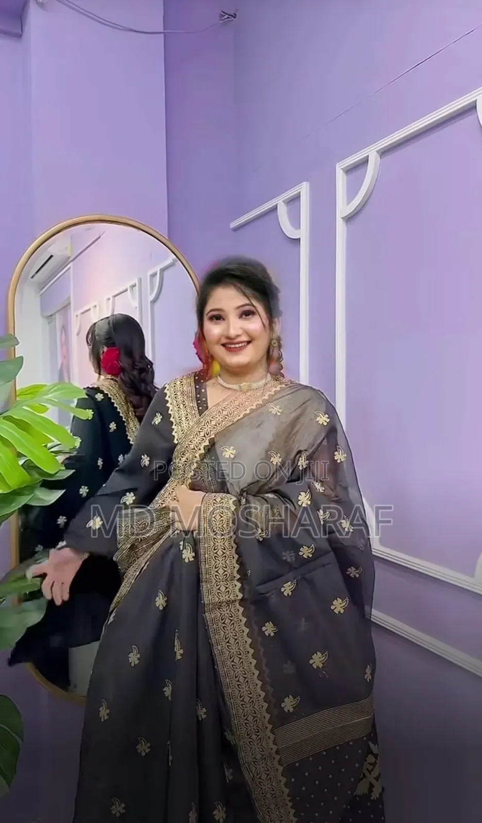 Semi Moslin Sharee With Blouse Piece