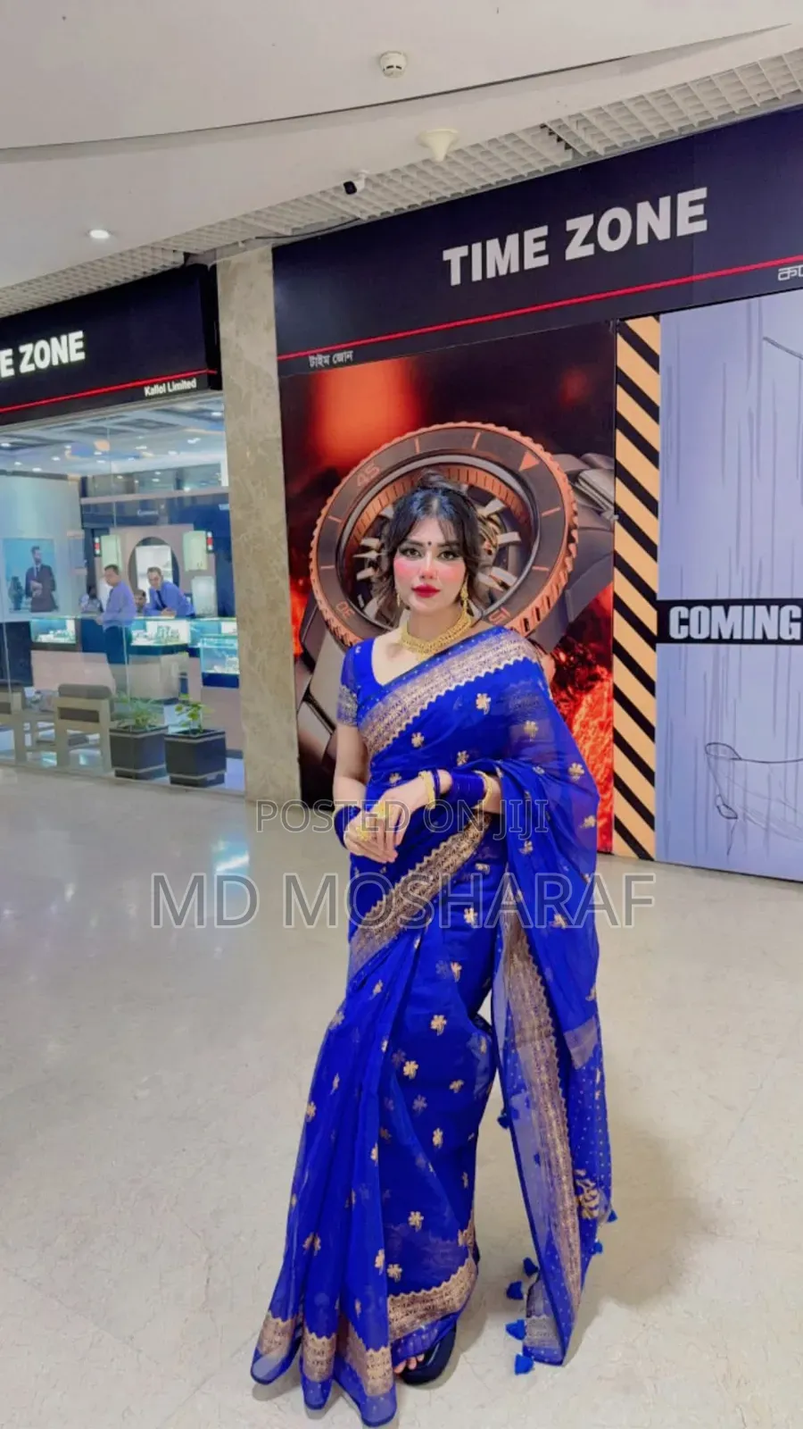 Semi Moslin Sharee With Blouse Piece