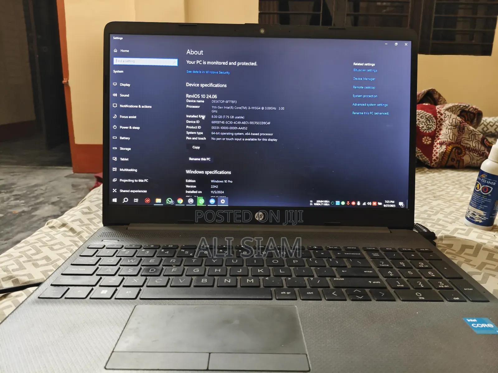 Laptop HP 250 G8 8GB Intel Core I3 SSD 256GB