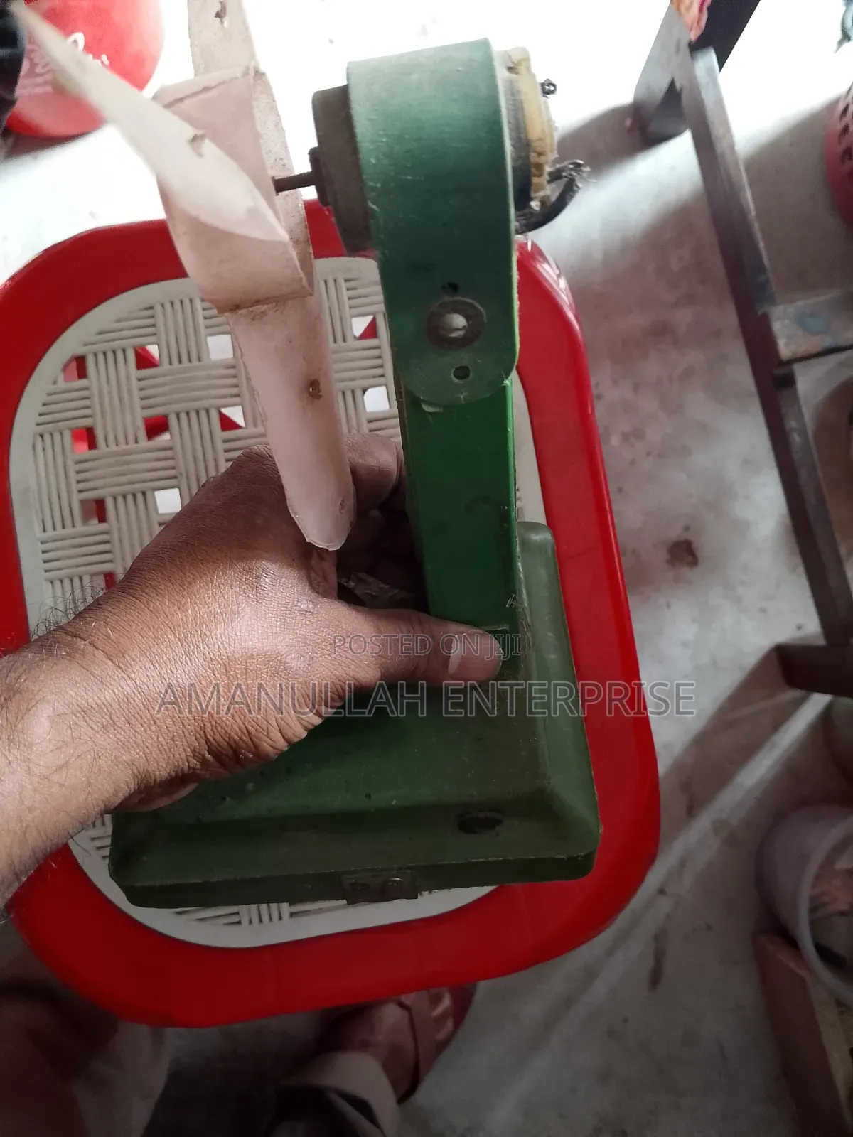 Disassembled Components of a Portable Mini Fan.