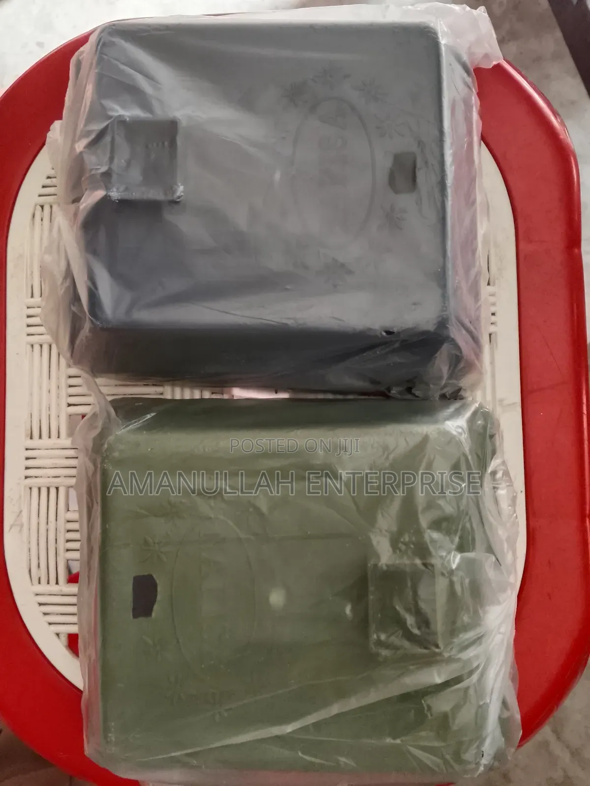 Disassembled Components of a Portable Mini Fan.