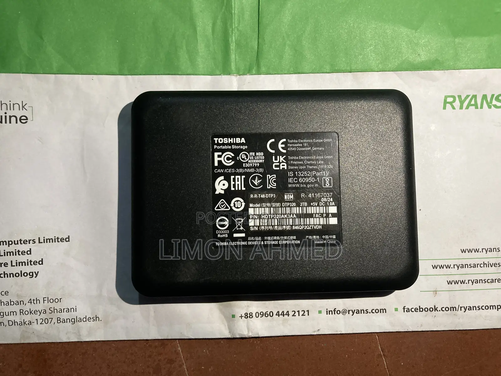 Toshiba 2tb External Hard Drive
