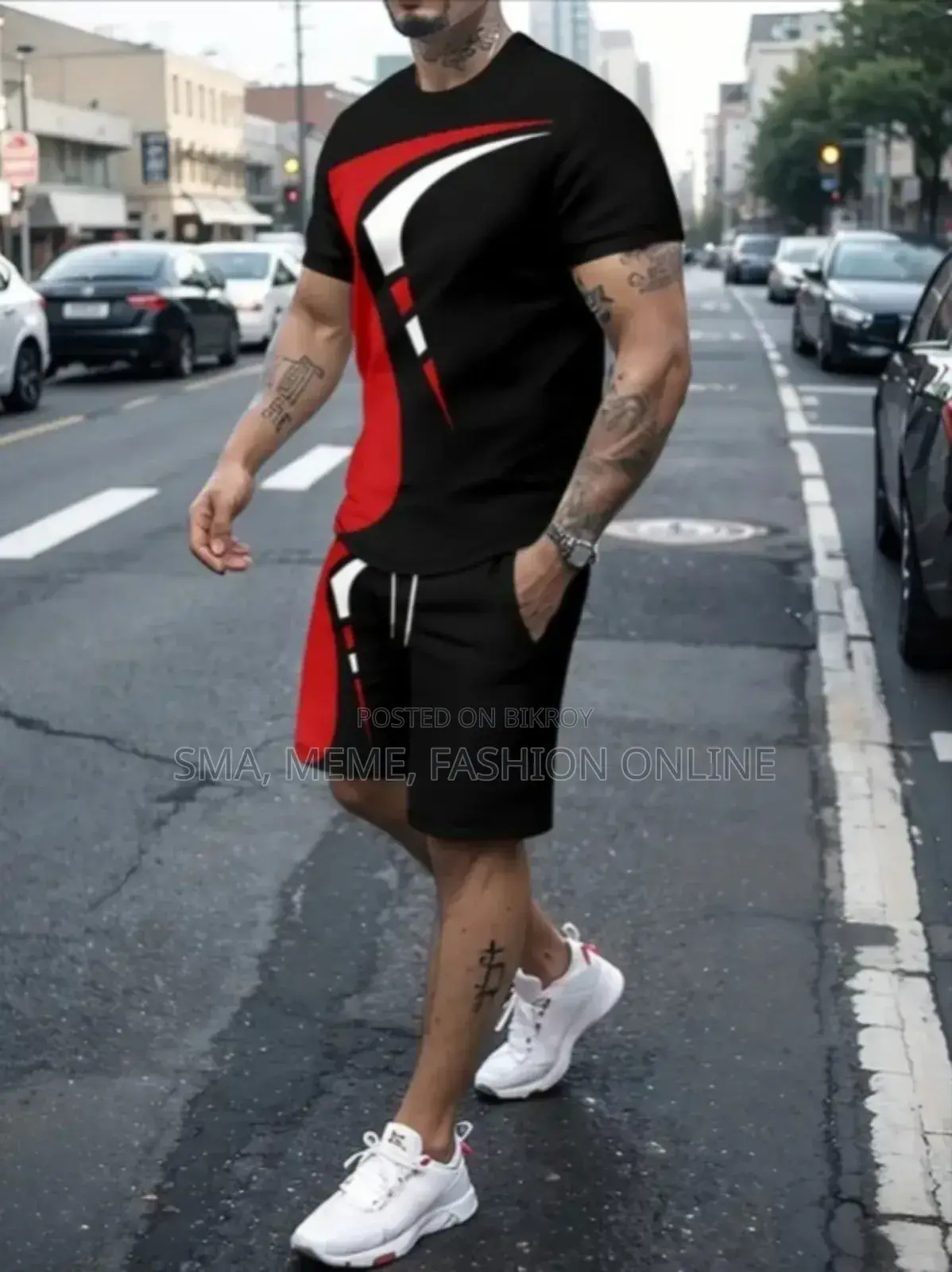 কম্বো হাফ টি-শার্ট এবং ৩ কোয়ার্টার প্যান্ট