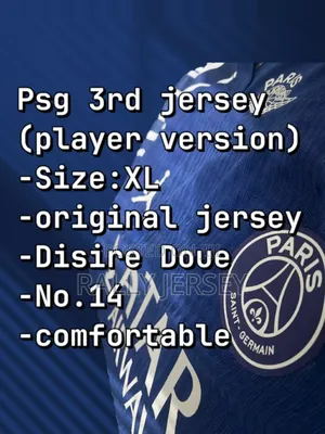 (Paris-saint-garment) Psg 3rd Jersey (Player Version)