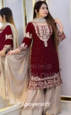 গারারা জর্জেট থ্রি-পিস High Quality Update Collection