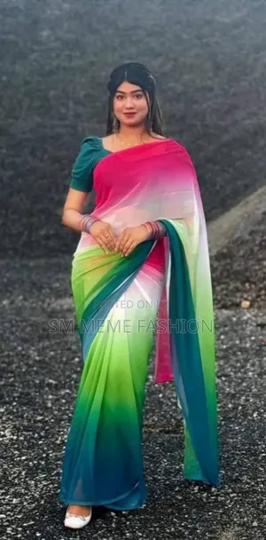 রংধনু জর্জেট শাড়ি