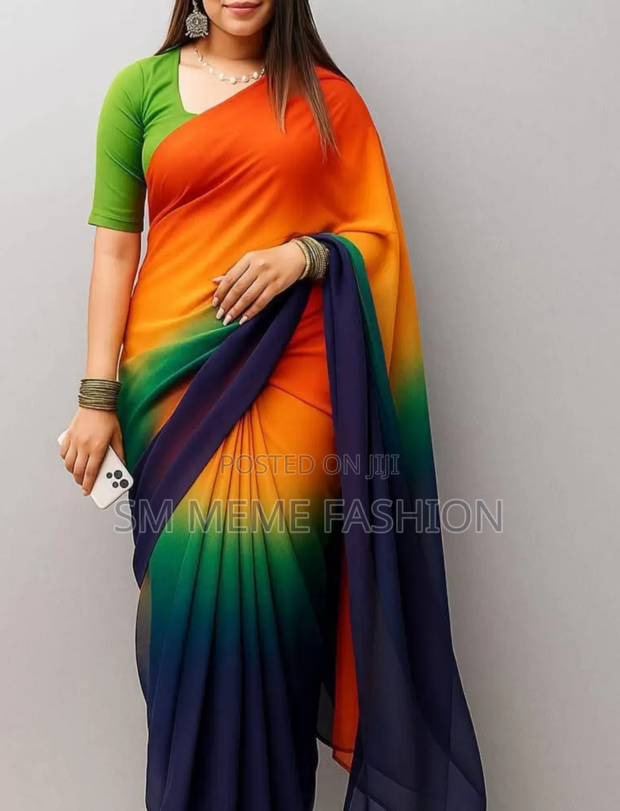 রংধনু জর্জেট শাড়ি