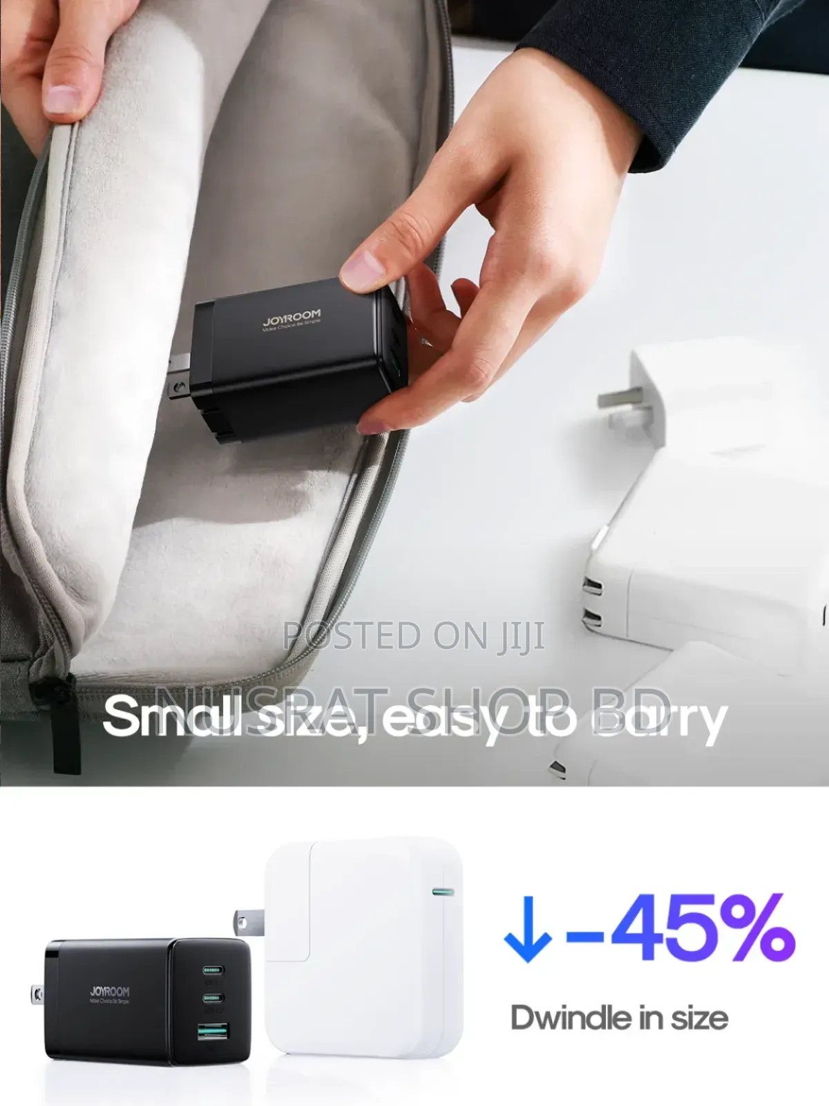 Joyroom Jr-Tcg01 Gan Ultra 65w 2c1a Fast Charger Code : 11162