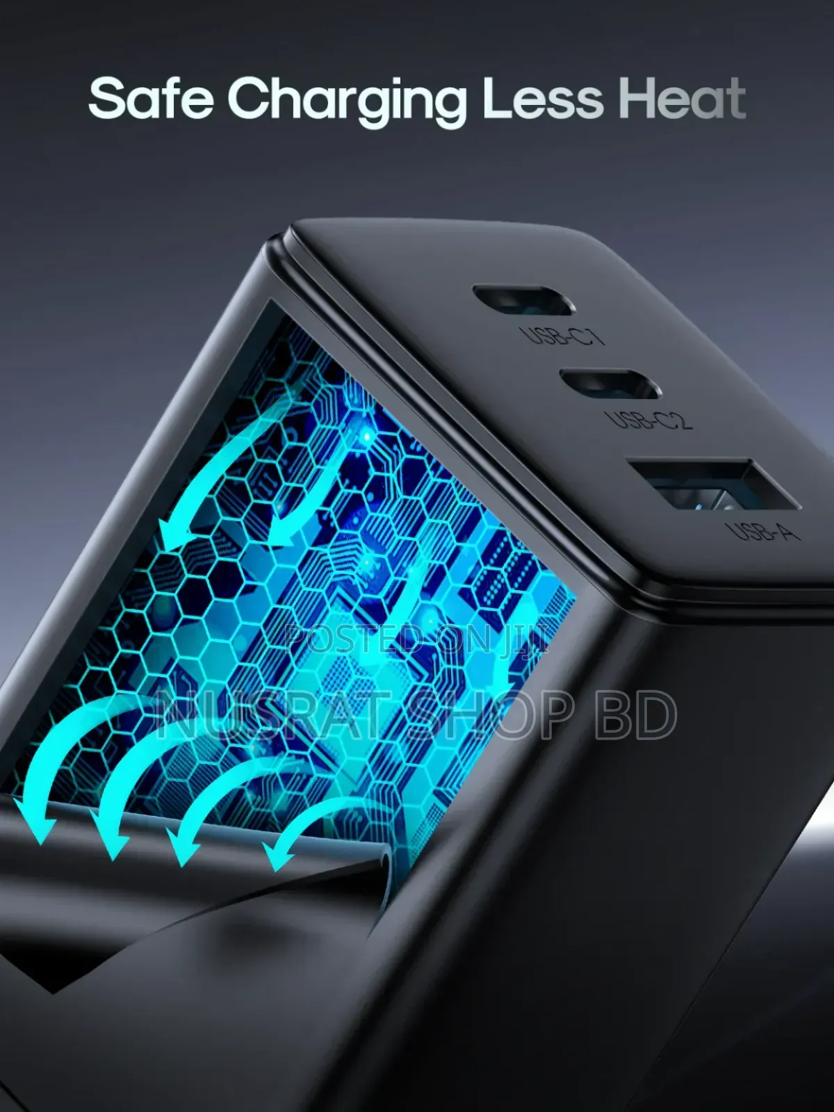 Joyroom Jr-Tcg01 Gan Ultra 65w 2c1a Fast Charger Code : 11162