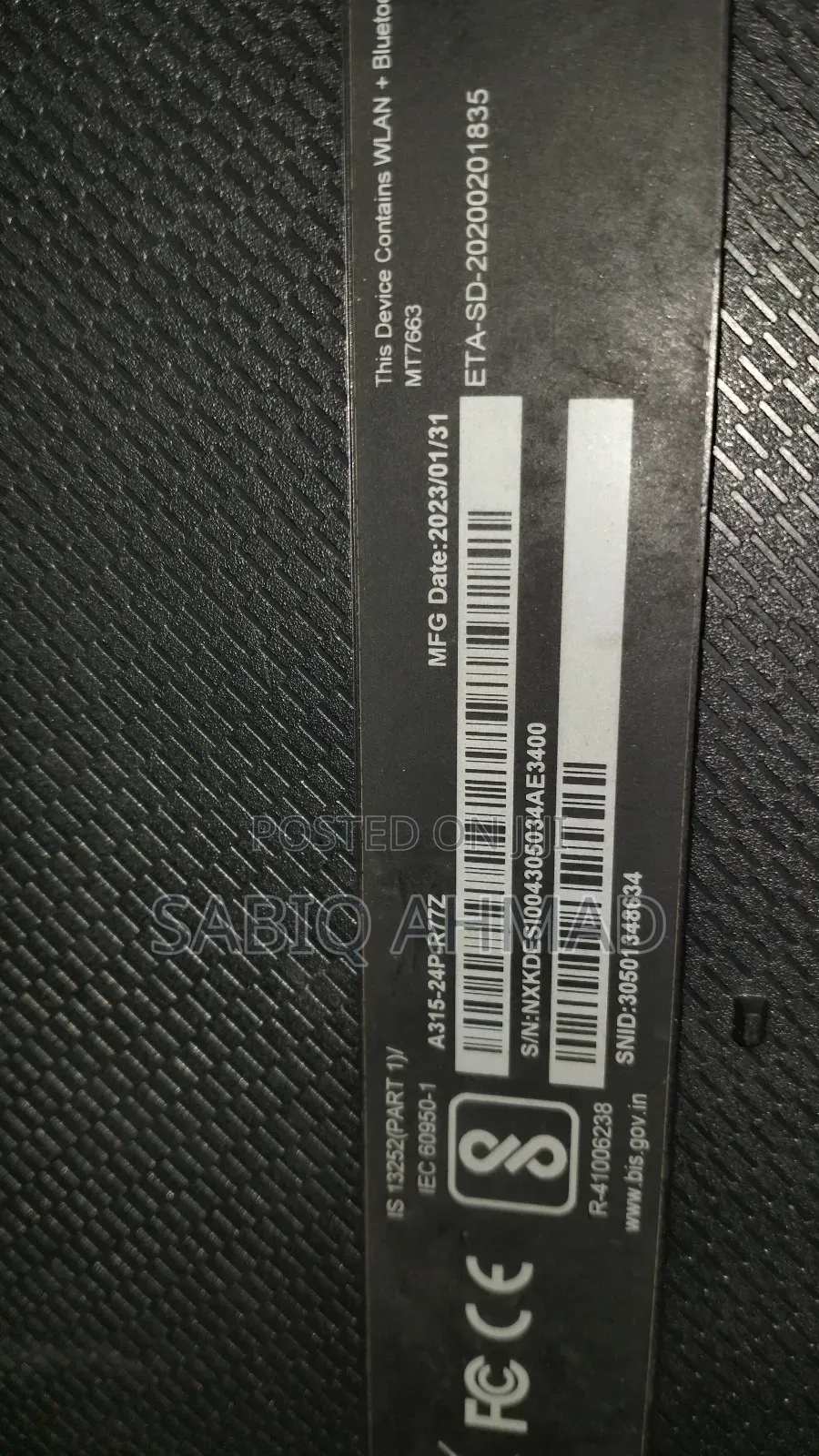 Laptop Acer Aspire 3 A315-23 8GB AMD Ryzen 5 SSD 512GB