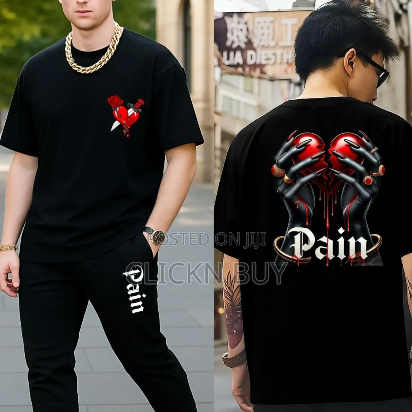 Export Quality 100% Cotton Fabrics Tshirt Trouser Combo Set