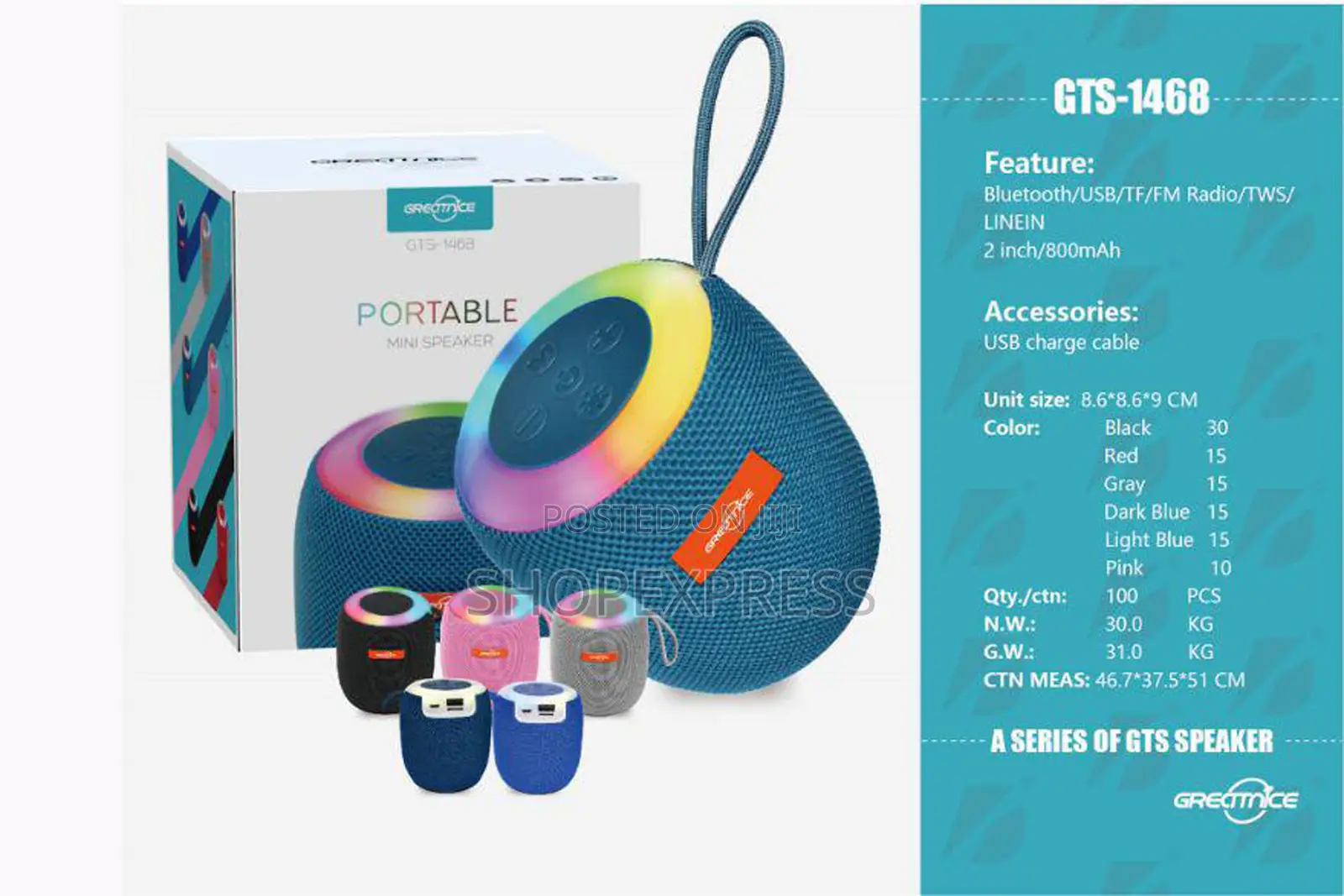 Greatnice GTS-1468 Portable Mini Speaker