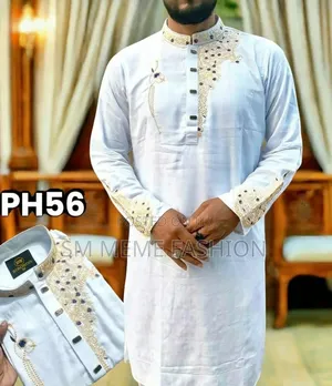 Photo - Soft Cotton Embroidery Panjabi