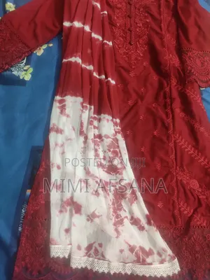 A Beautiful Maroon Dress 