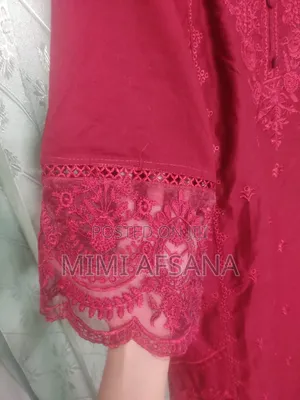 A Beautiful Maroon Dress 