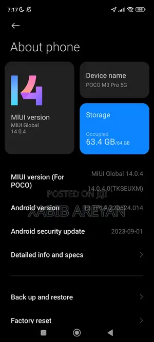 New Xiaomi Poco M3 Pro 5G 128 GB Black