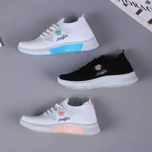 Spring Summer Girls' White Casual Sneakers Soft Sole Breathable Shoes