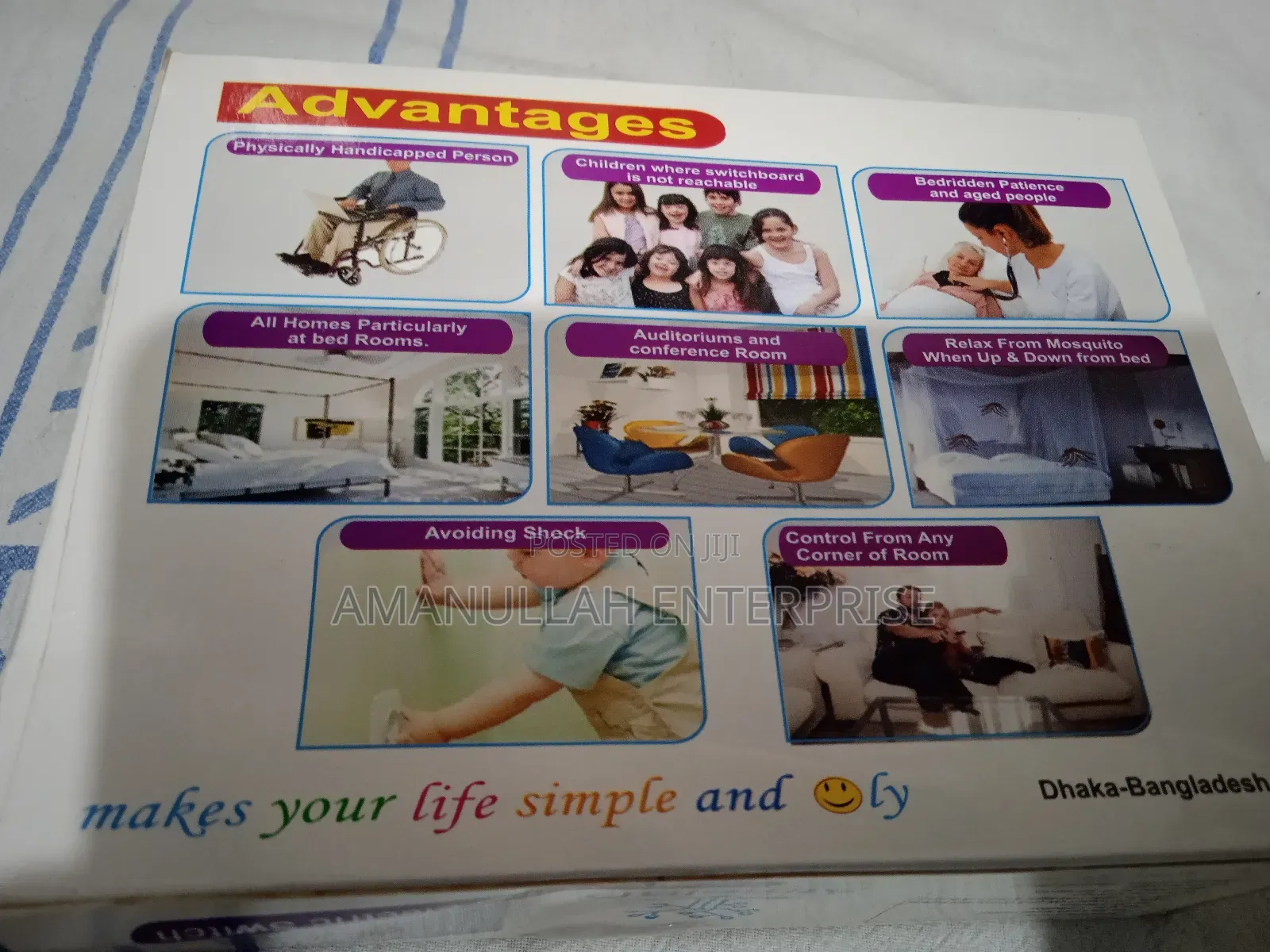 Remote Control Switch for 2 Light 1 Fan With Regulator