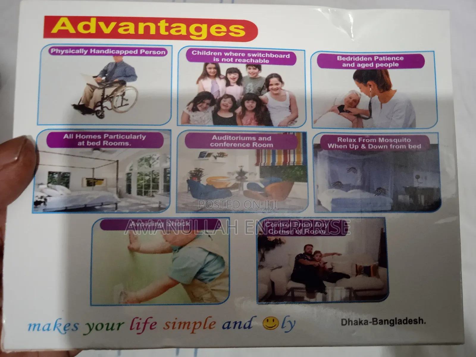 Remote Control Switch for 2 Light 1 Fan With Regulator