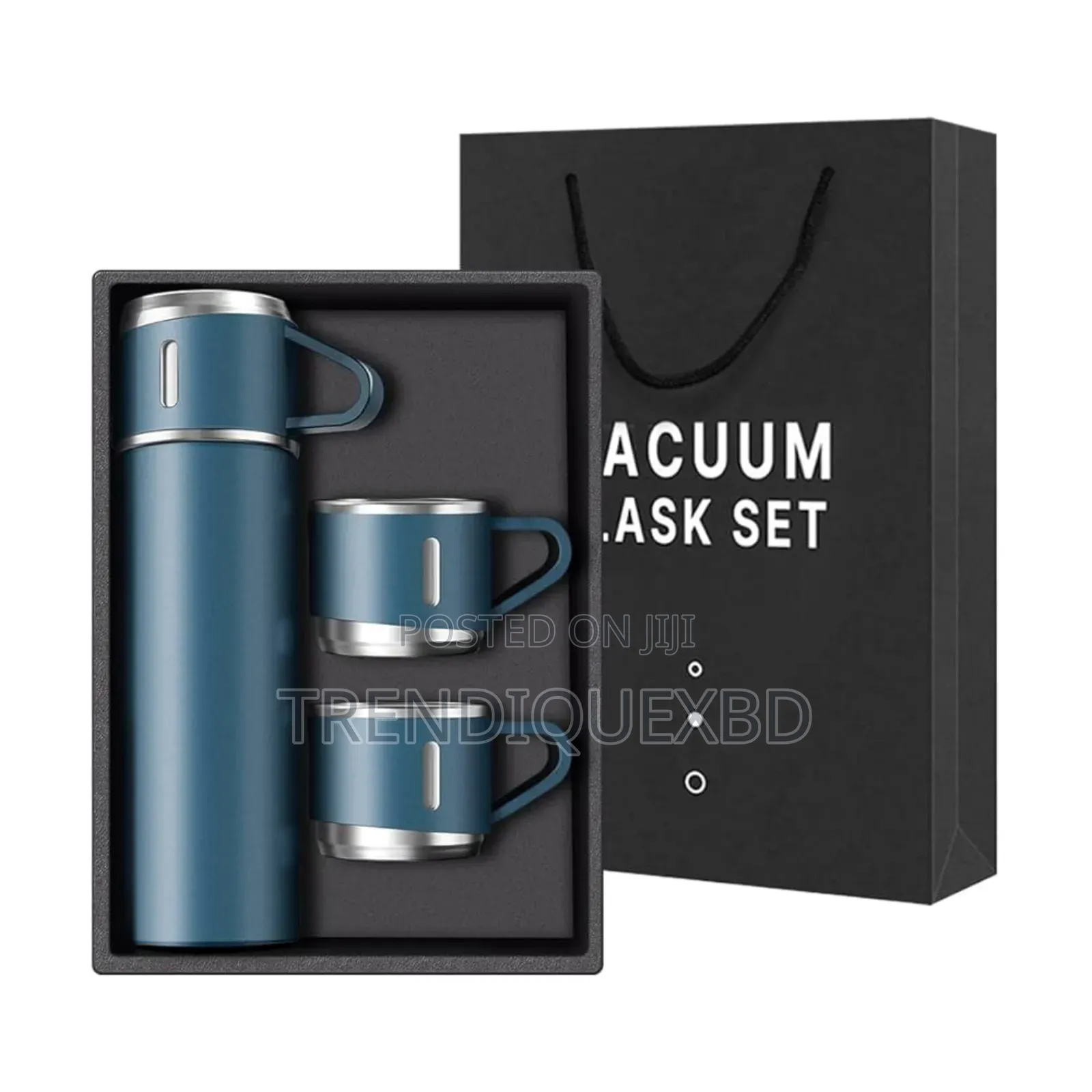Vacuum Flask Set (500ml) With 3 Cups – Keep Your Drinks Hot For Hours
