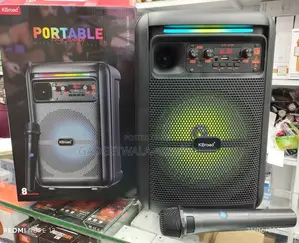 Photo - KTS-2198 Portable Bluetooth Speaker With Wireless Mic ( 8" Inch )
