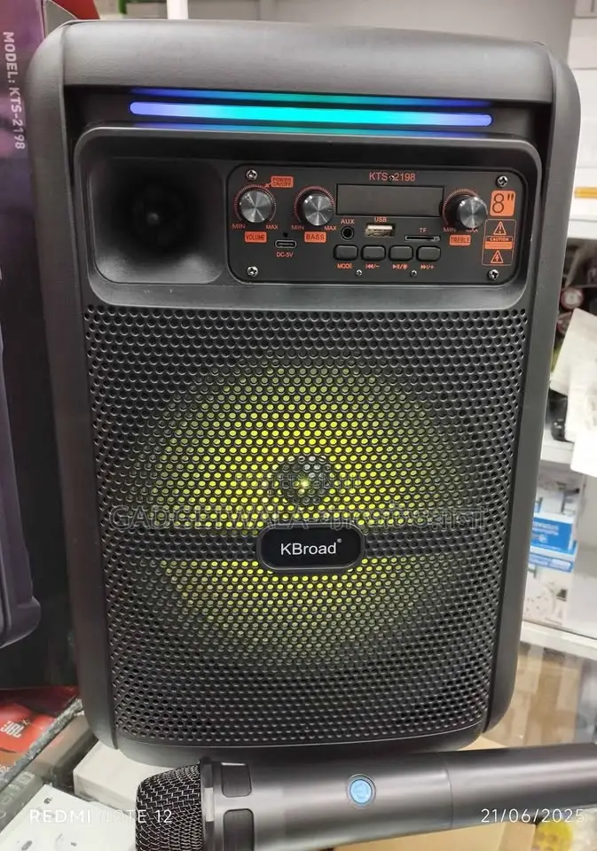 KTS-2198 Portable Bluetooth Speaker With Wireless Mic ( 8" Inch )