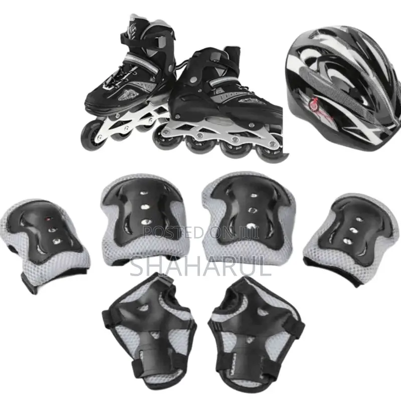 Skating Shoe With Set Black Blue Colour