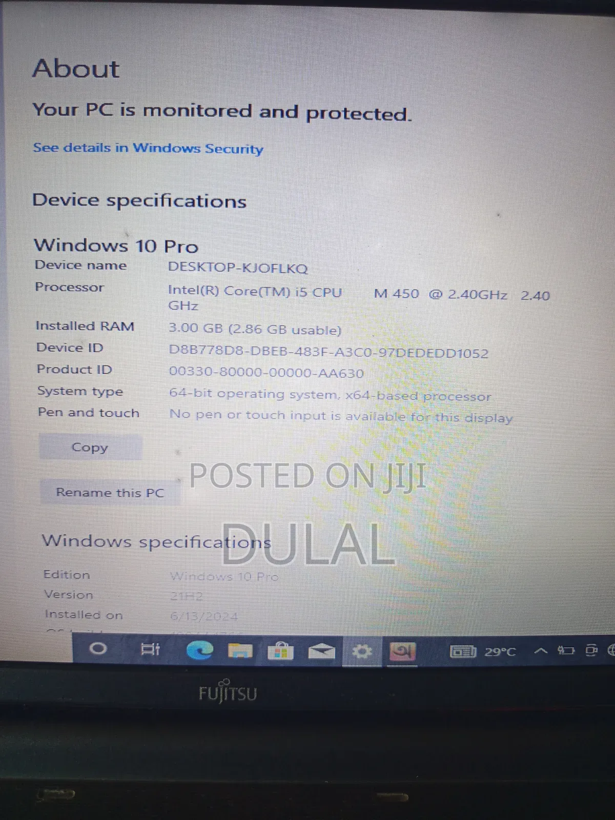 Laptop Fujitsu Lifebook AH530 4GB Intel Core I5 HDD+SSD 500GB