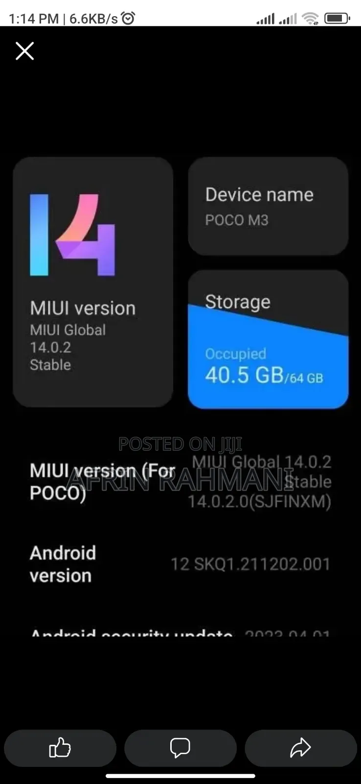 Xiaomi Poco M3 128 GB Blue