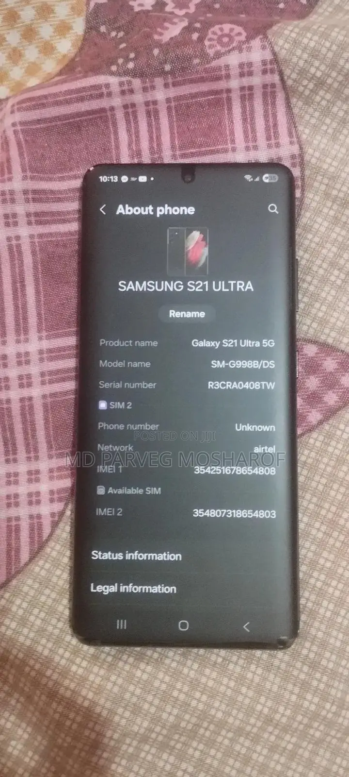 Samsung Galaxy S21 Ultra 5G 128 GB Black