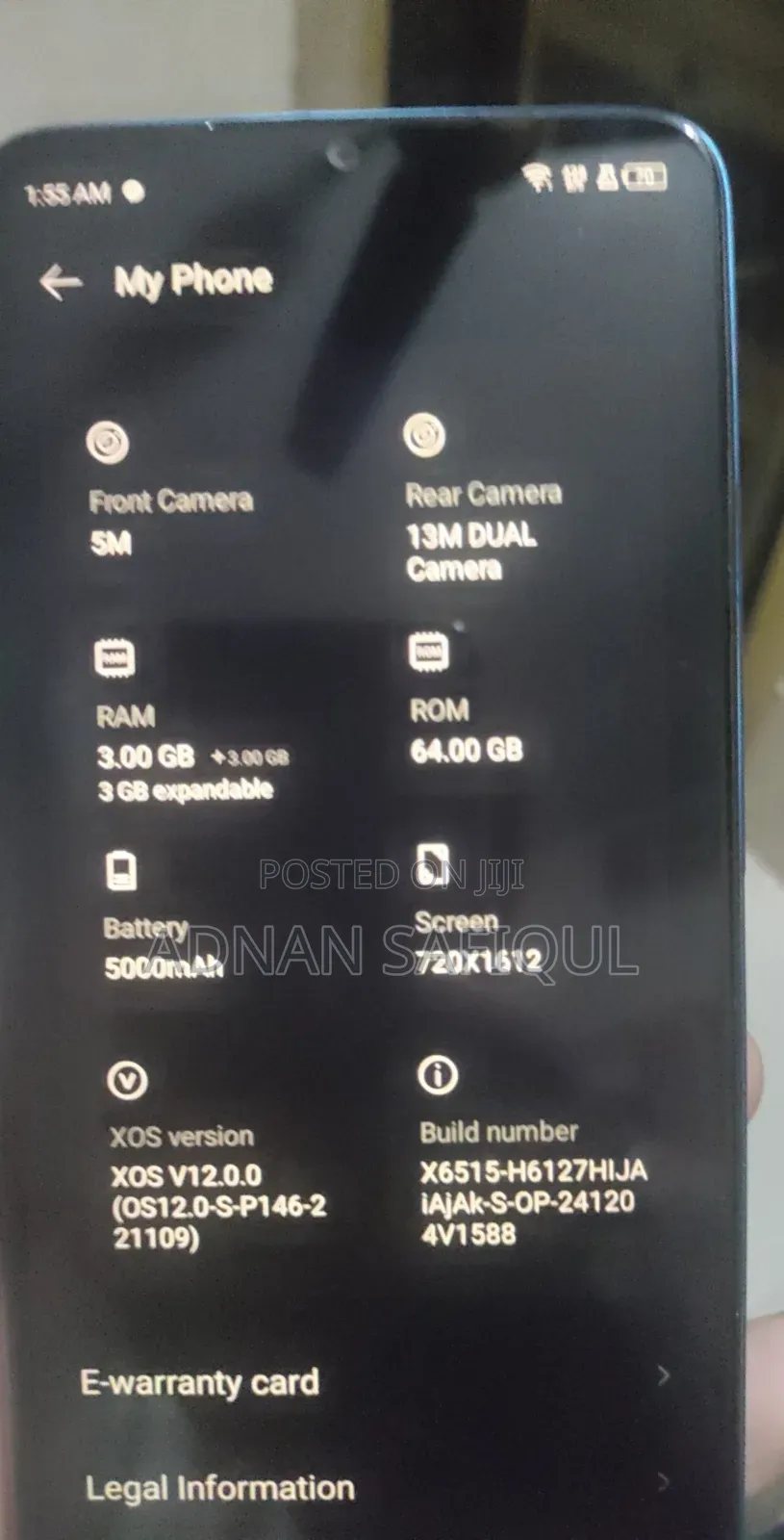 New Infinix Smart 7 64 GB Blue