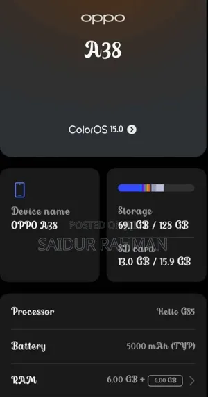 Oppo A38 128 GB Gold