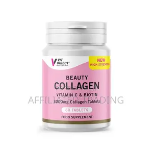 Photo - Beauty Collagen Vitamin C Biotin 3000mg Collagen 60 Tablets -Uk Made