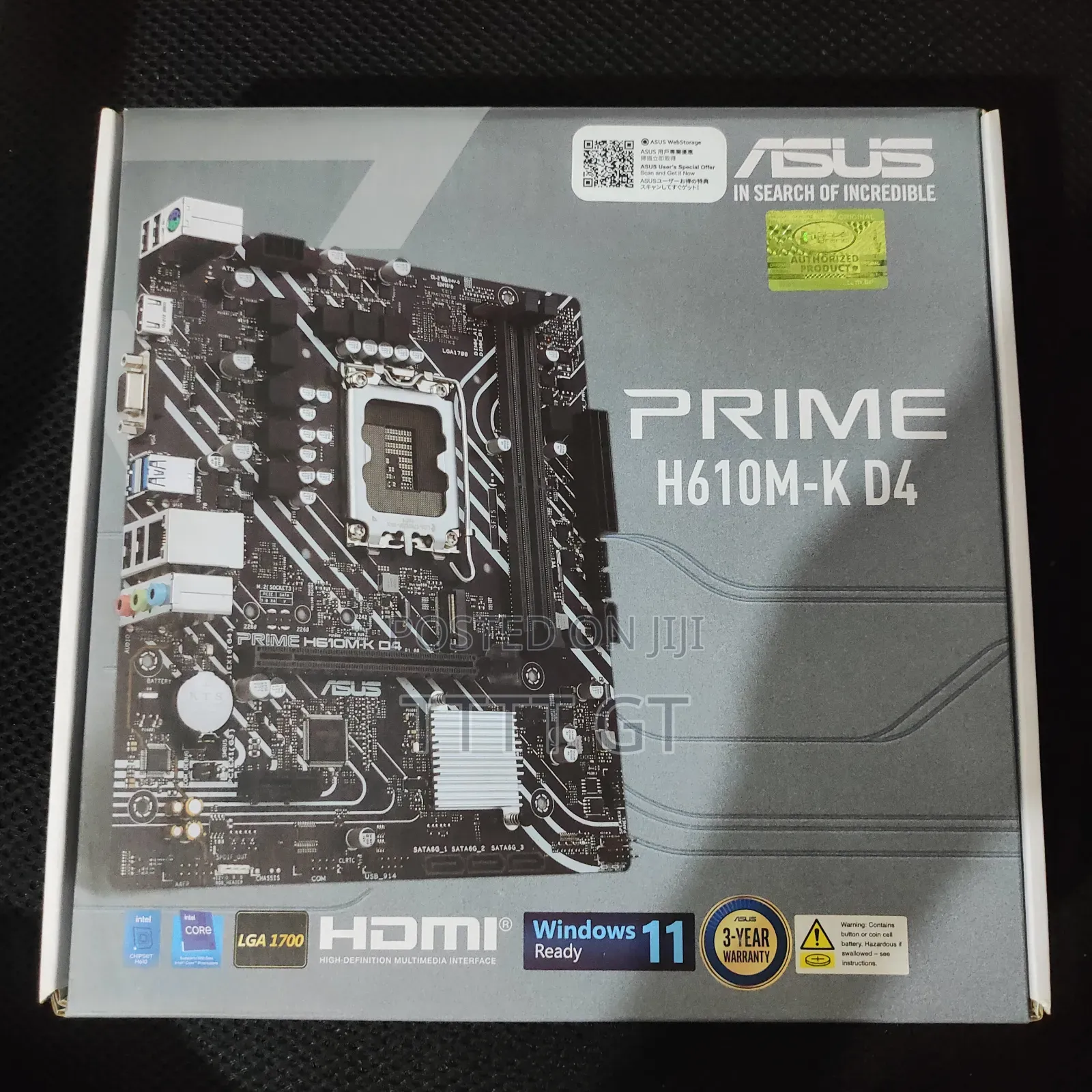 Motherboard:-Prime H610m-K D4