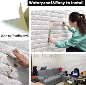 Self-Adhesive 3d Brick Pattern Foam Wall Sticker