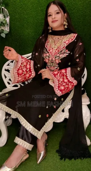Georgette Embroidery Three Piece