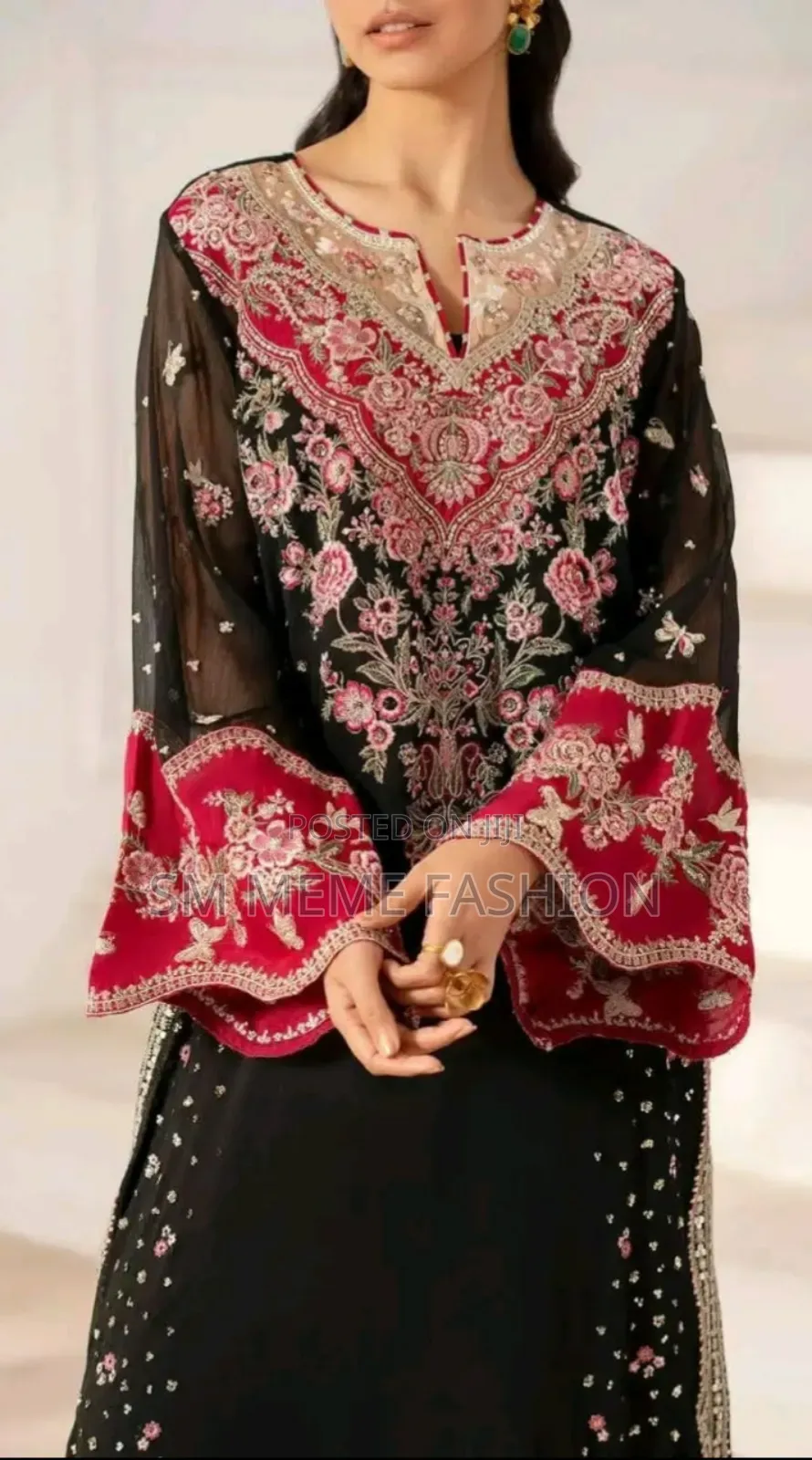 Georgette Embroidery Three Piece