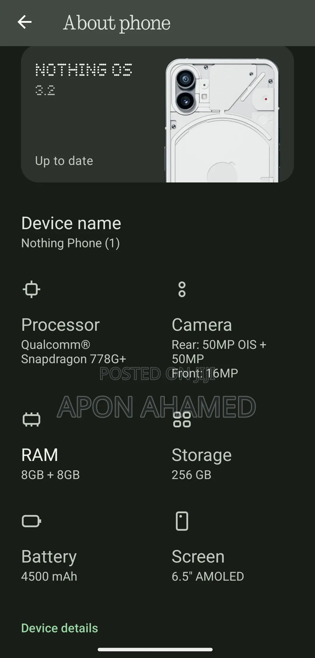 Nothing Phone 1 256 GB White