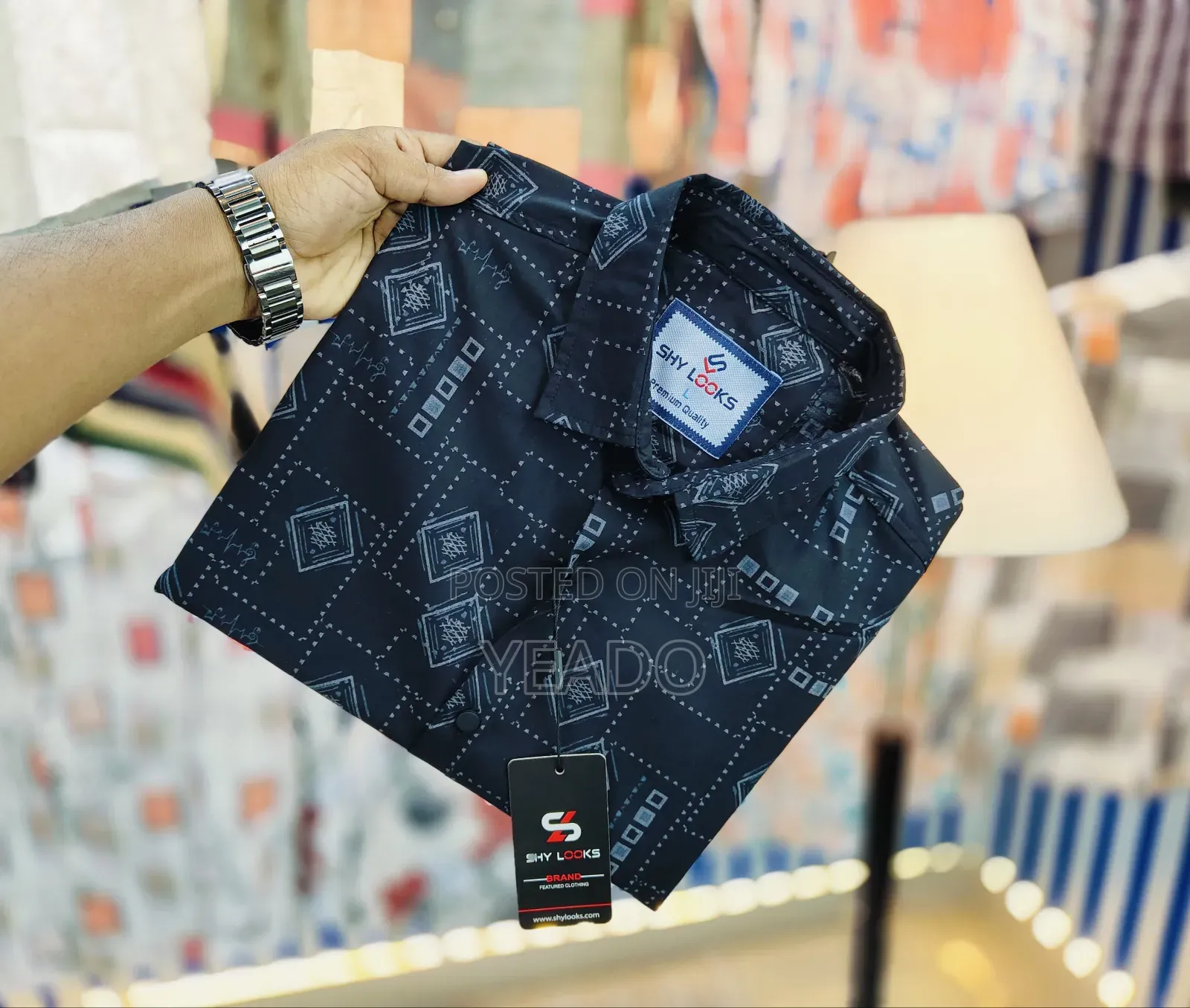 Black Pure Cotton Full Sleeve Shirt*