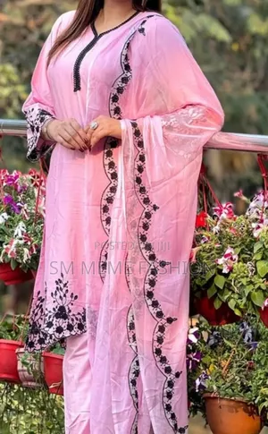 এমব্রয়ডারি কটন থ্রি-পিস