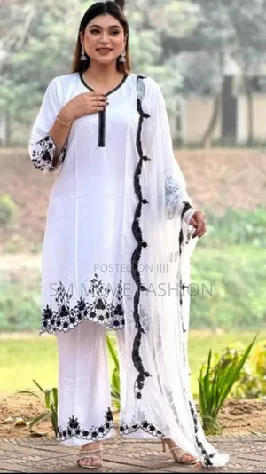 Embroidery Cotton Three Piece