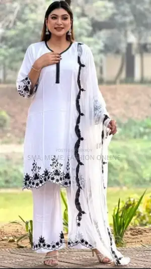 এমব্রয়ডারি কটন থ্রি পিস