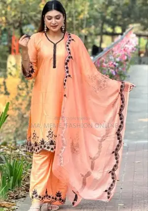 এমব্রয়ডারি কটন থ্রি পিস